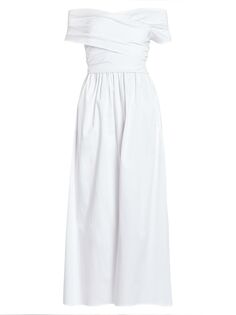 Макси-платье Corfu с открытыми плечами Altuzarra, белый