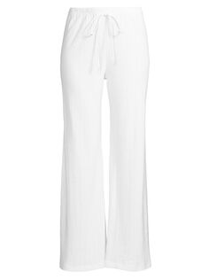 Хлопковые прямые брюки Soleil Andine, белый