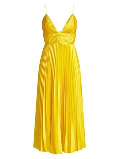 Плиссированное платье миди Viv AMUR, желтый