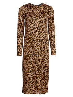 Платье миди с леопардовым принтом Beulah Andamane, бежевый