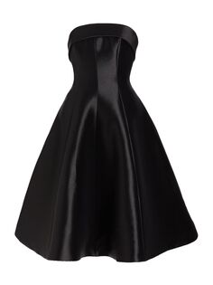 Платье трапециевидной формы без бретелек Mikado Amsale, черный