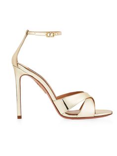 Металлизированные сандалии Divine 105MM Aquazzura, золотой