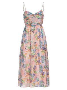 Платье-миди Emine с цветочным принтом ASTR The Label, розовый