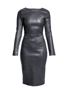 Платье из эластичной кожи Mrs. Smith AS by DF, черный