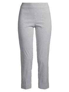 Полосатые узкие брюки Oliver Avenue Montaigne, серый