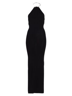 Платье Clava длиной до пола с вырезом халтер Aya Muse, черный
