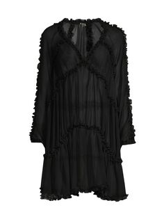 многоуровневое мини-платье Aurum, черный