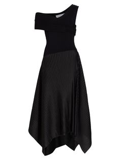 Асимметричное миди-платье на одно плечо AZ Factory, черный