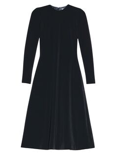 Платье А-силуэта с круглым вырезом Balenciaga, черный