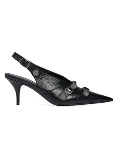Туфли-лодочки Cagole с ремешком на пятке 70 мм Balenciaga, черный