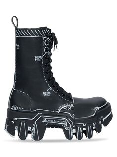 Ботинки Bulldozer на шнуровке Balenciaga, черный