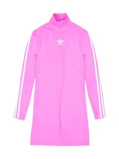 Balenciaga / Adidas Велосипедное мини-платье с длинными рукавами Balenciaga, розовый