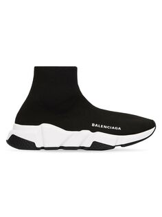 Кроссовки Speed из переработанного трикотажа Balenciaga, черный