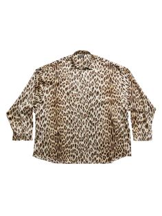 Леопардовая рубашка оверсайз Balenciaga, бежевый