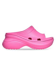 Сандалии Crocs Slide для бассейна Balenciaga, розовый