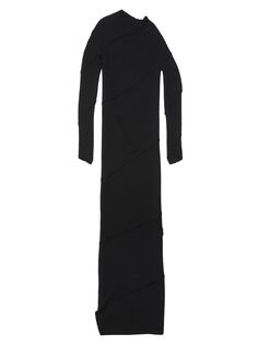 Спиральное макси-платье Balenciaga, черный