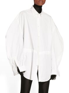 Рубашка с перекрученными рукавами Balenciaga, белый