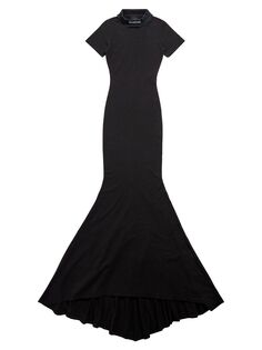 Платье-футболка макси Balenciaga, черный