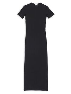 Сверхдлинное эластичное платье Balenciaga, черный