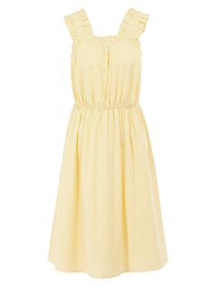 Платье миди Abbey Gingham Barbour, желтый