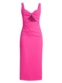 Платье миди с вырезами Maja Twisted Bardot, розовый