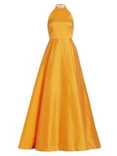 Атласное платье Delilah с открытой спиной BERNADETTE, желтый