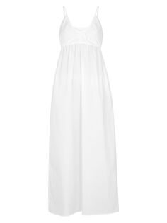 Платье макси из хлопкового поплина Delphi Bird &amp; Knoll, белый