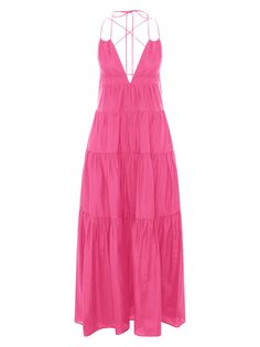 Ярусное платье макси в стиле Лолиты Bird &amp; Knoll, розовый