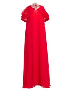 Шифоновое платье с розеткой BERNADETTE, красный