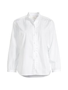 Хлопковая рубашка Henea с оборками Birds of Paradis, белый
