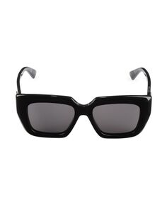 Квадратные солнцезащитные очки 52 мм Bottega Veneta, черный
