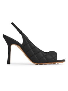 Кожаные сандалии с ремешком на пятке 90 с подкладкой Bottega Veneta, черный