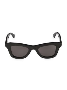 Новые классические квадратные солнцезащитные очки 48 мм Bottega Veneta, черный