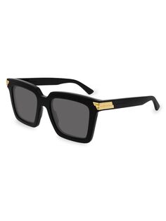 Квадратные солнцезащитные очки 53 мм Bottega Veneta, черный