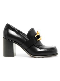 Кожаные туфли-лоферы 70MM Bottega Veneta, черный