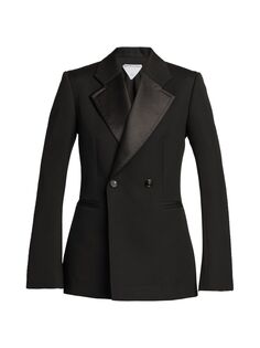 Компактная шерстяная куртка Bottega Veneta, черный