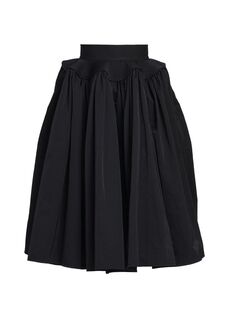 Расклешенная юбка-миди со складками Bottega Veneta, черный