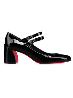 Туфли-лодочки Miss Jane 55 из лакированной кожи Christian Louboutin, черный