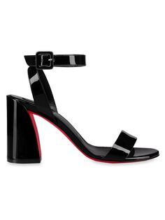 Босоножки Miss Sabina 85MM из лакированной кожи Christian Louboutin, черный