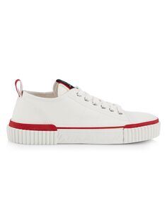 Холщовые низкие кеды Pedro Junior Christian Louboutin, белый