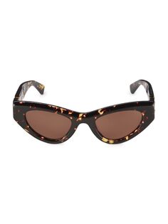 Бескомпромиссные солнцезащитные очки «кошачий глаз» 49 мм Bottega Veneta
