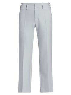 Укороченные брюки из эластичной шерсти Brandon Maxwell, синий