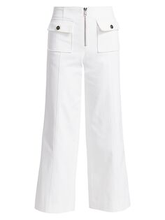 Укороченные широкие брюки Azure Cinq à Sept, белый