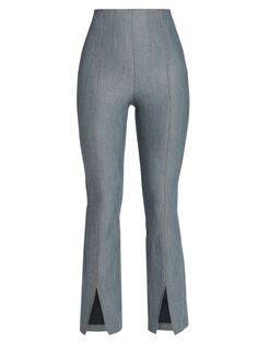 Эластичные расклешенные укороченные джинсы Laurie с высокой посадкой Cinq à Sept, индиго