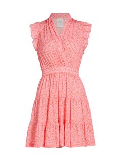 Мини-платье Nanci с цветочным принтом Cinq à Sept, розовый