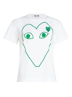 футболка с логотипом Heart Comme des Garçons PLAY, белый