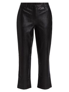 Укороченные брюки из искусственной кожи Commando, черный