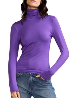 Водолазка с длинными рукавами Cynthia Rowley, фиолетовый