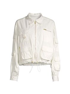 Укороченная куртка карго Shell Cynthia Rowley, белый