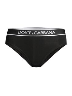 Контрастные трусы с логотипом DOLCE&amp;GABBANA, неро